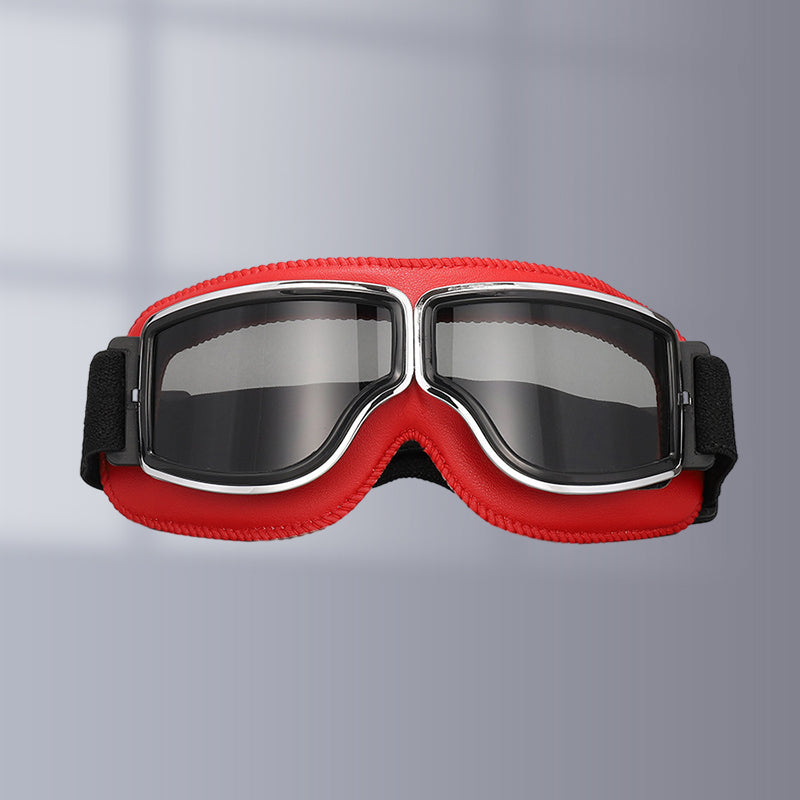 BowLift | RoadRider | Vintage Motorcycle Goggles with Interchangeable Lenses and Comfort Padding