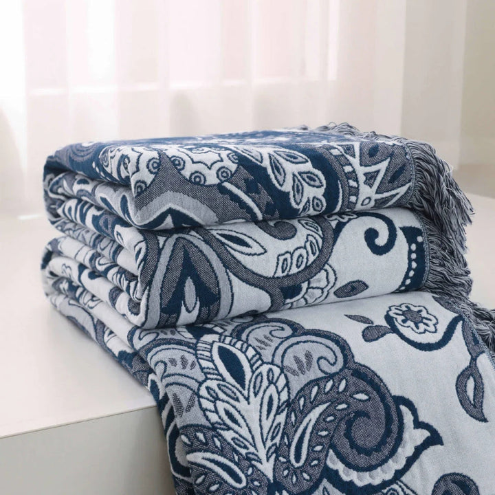 BowLift | Paisley Dream Cotton Tassel Blanket