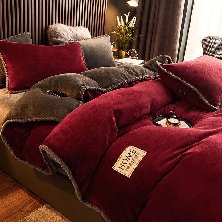 BowLift | Luxury Velvet Fleece Duvet Cover Set - PlushHaven