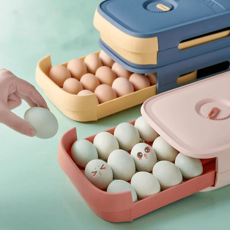 BowLift | Practical fridge drawer for 18-20 eggs with freshness indicator
