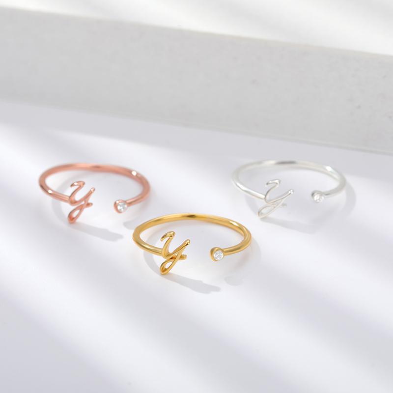 BowLift | Stainless Steel A-Z 26 Letters Rings