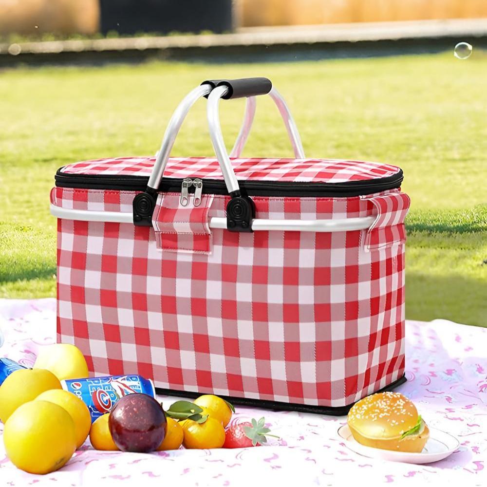 BowLift | Foldable Checkered Picnic Basket