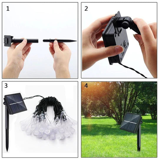 BowLift | Water Drop Solar String Lights