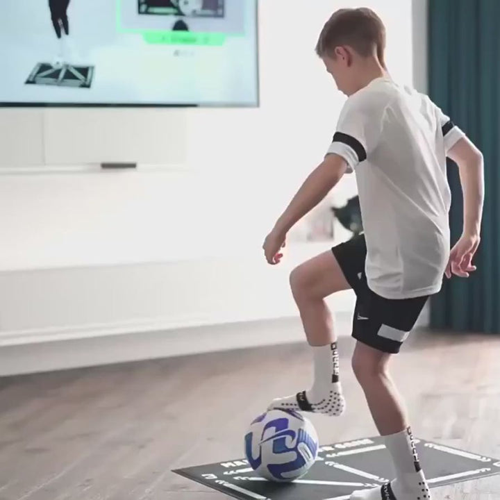 BowLift | Football Pro Training Mat | Anti-Slip, 2x2m Space & Video Program for Skill Enhancement and Home Training