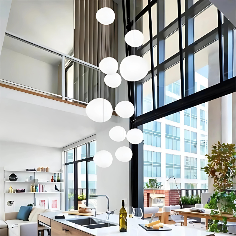BowLift | Elegant Glass Pebble Pendant Light