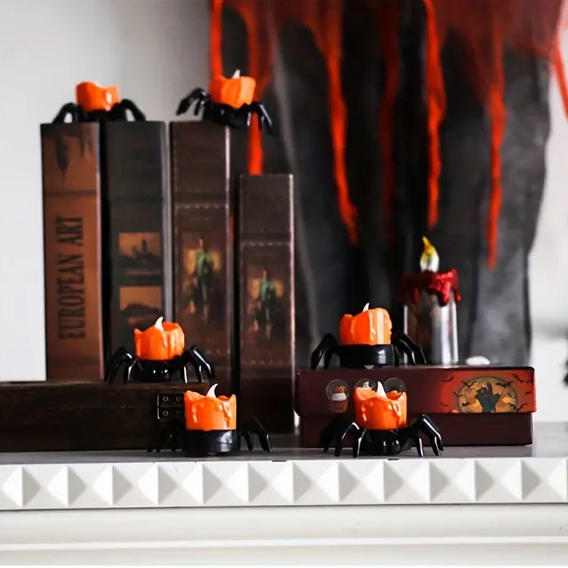 BowLift | ️Halloween Spider Tealights Spooky Electric Flickering Artificial Candles