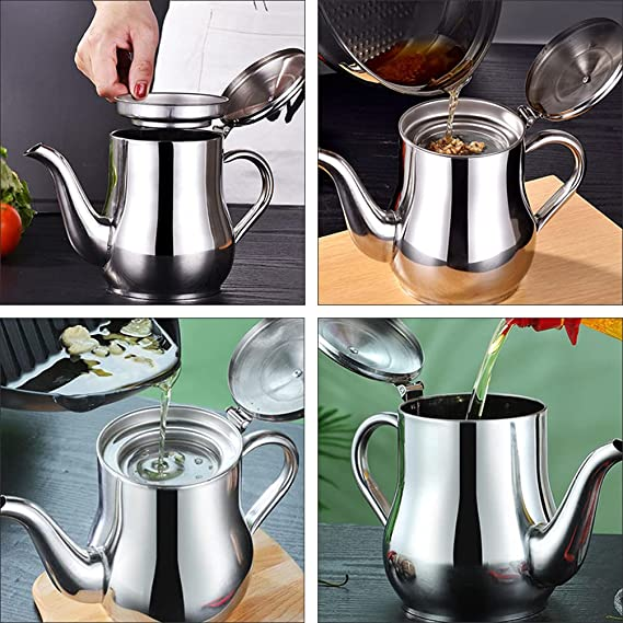 BowLift | Oil filter jug in stainless steel