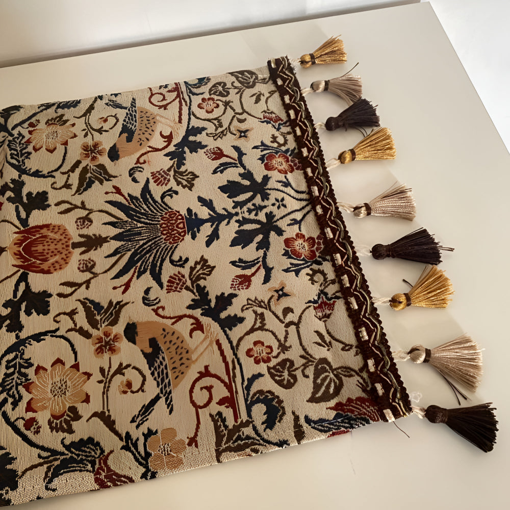 BowLift | Vintage Floral & Bird Jacquard Table Runner
