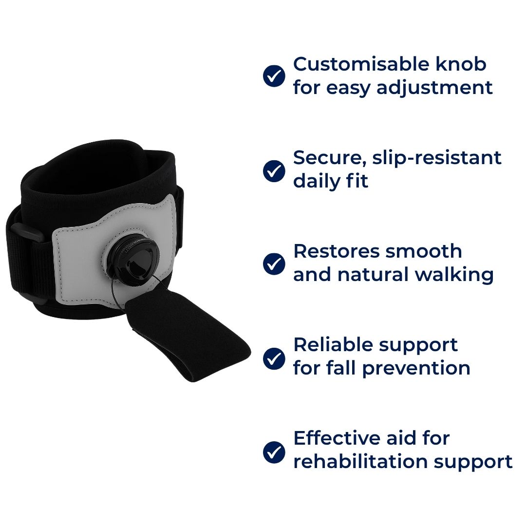 Adjustable AFO Support – Breathable & Lightweight – Prevents Trips – Improves Balance & Walking Confidence Bowlift