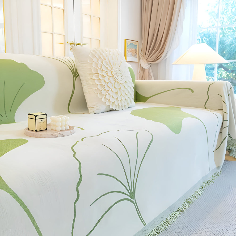 BowLift | Pastoral Style Ginkgo Leaf Sofa Cover