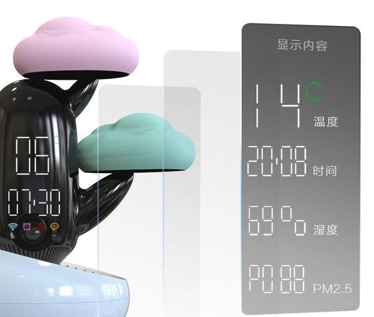 Cakty - LED Weather & Clock Bedside Buddy | Bowlift
