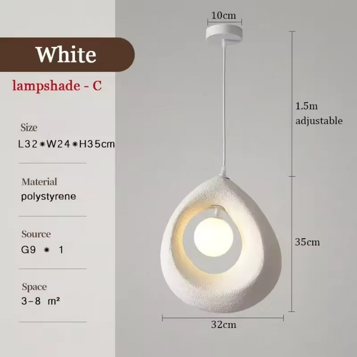 BowLift | Japanese Wabi Sabi Pendant Lamp with Minimalist Design