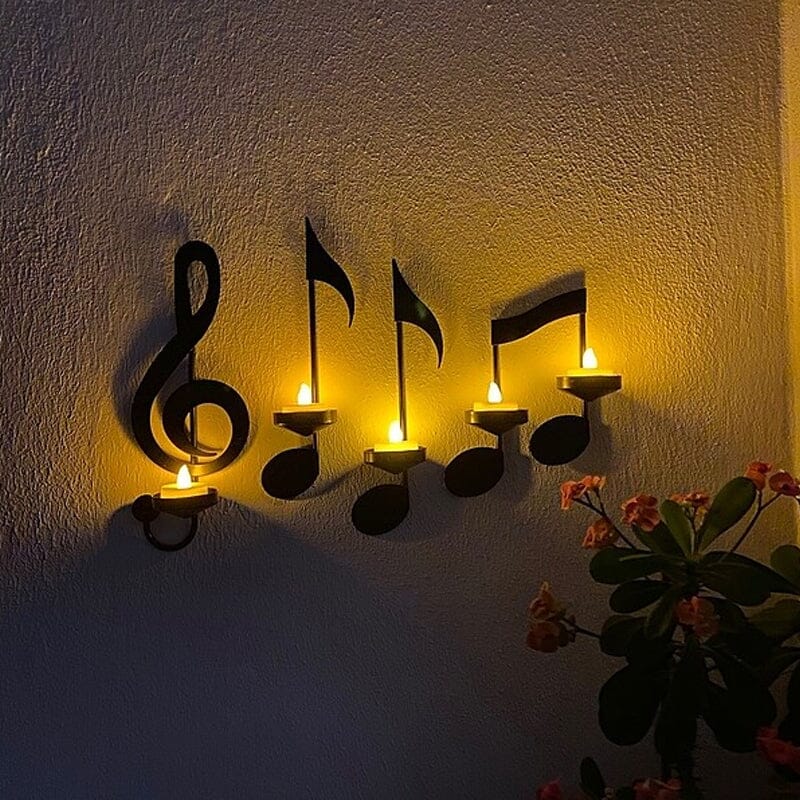 BowLift | Black Music Note Wall Lamp