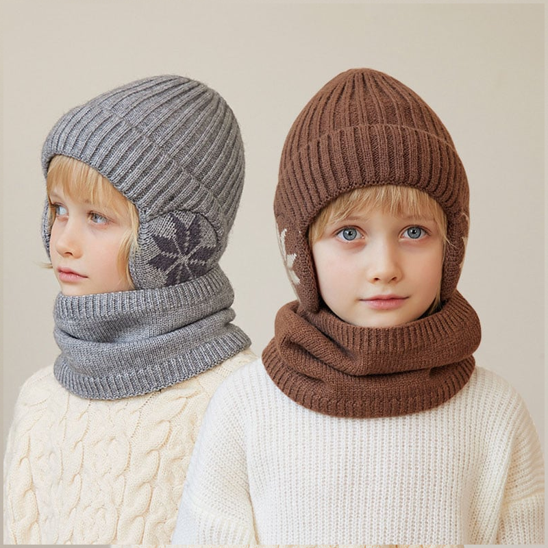 BowLift | Kids Winter Fleece Scarf Suit Knit Hat
