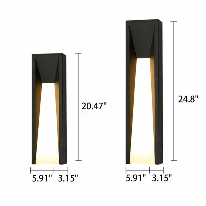Waterproof Simple Strip Design LED Outdoor Wall Sconce Lamp | Bowlift