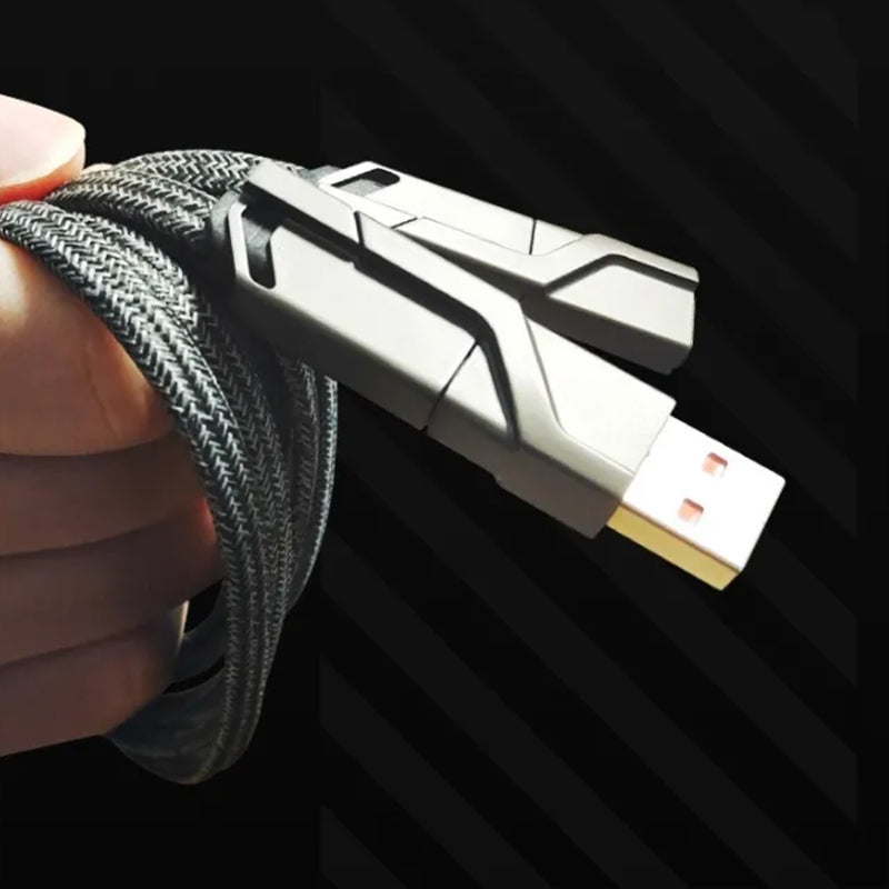 BowLift | 4-in-1 braided anti-tangle charging cable