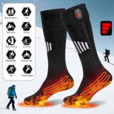 BowLift | Rechargeable USB Heated Socks with Electric Thermal Warming for Cold Weather
