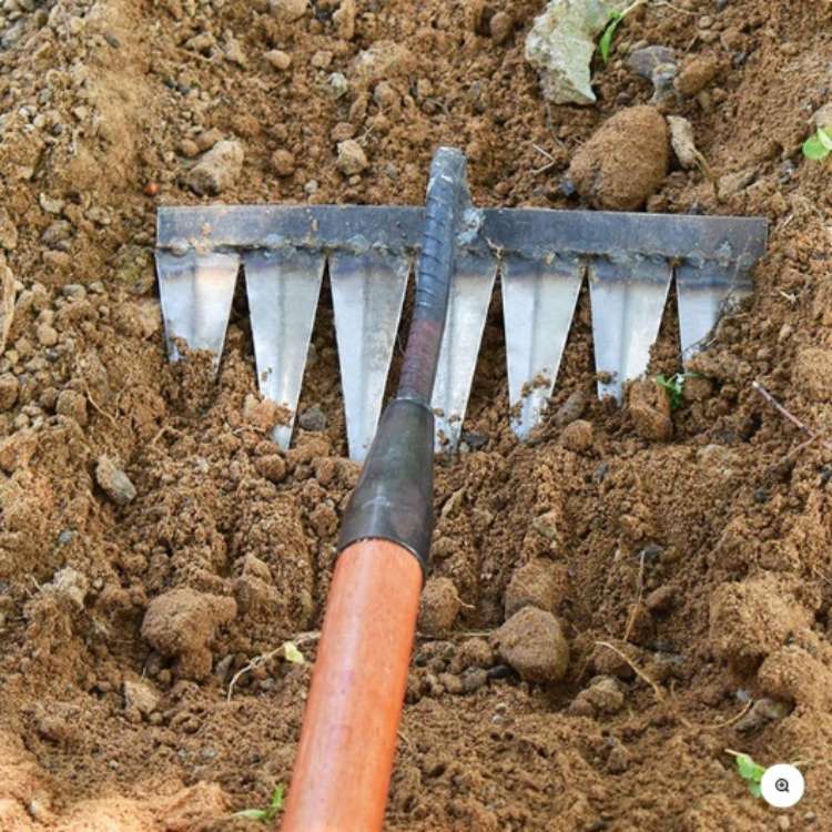 BowLift | Steel Garden Rake with Durable Steel Tines for Lawn Care and Yard Maintenance