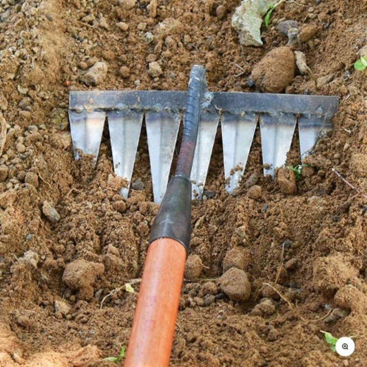BowLift | Steel Garden Rake with Durable Steel Tines for Lawn Care and Yard Maintenance