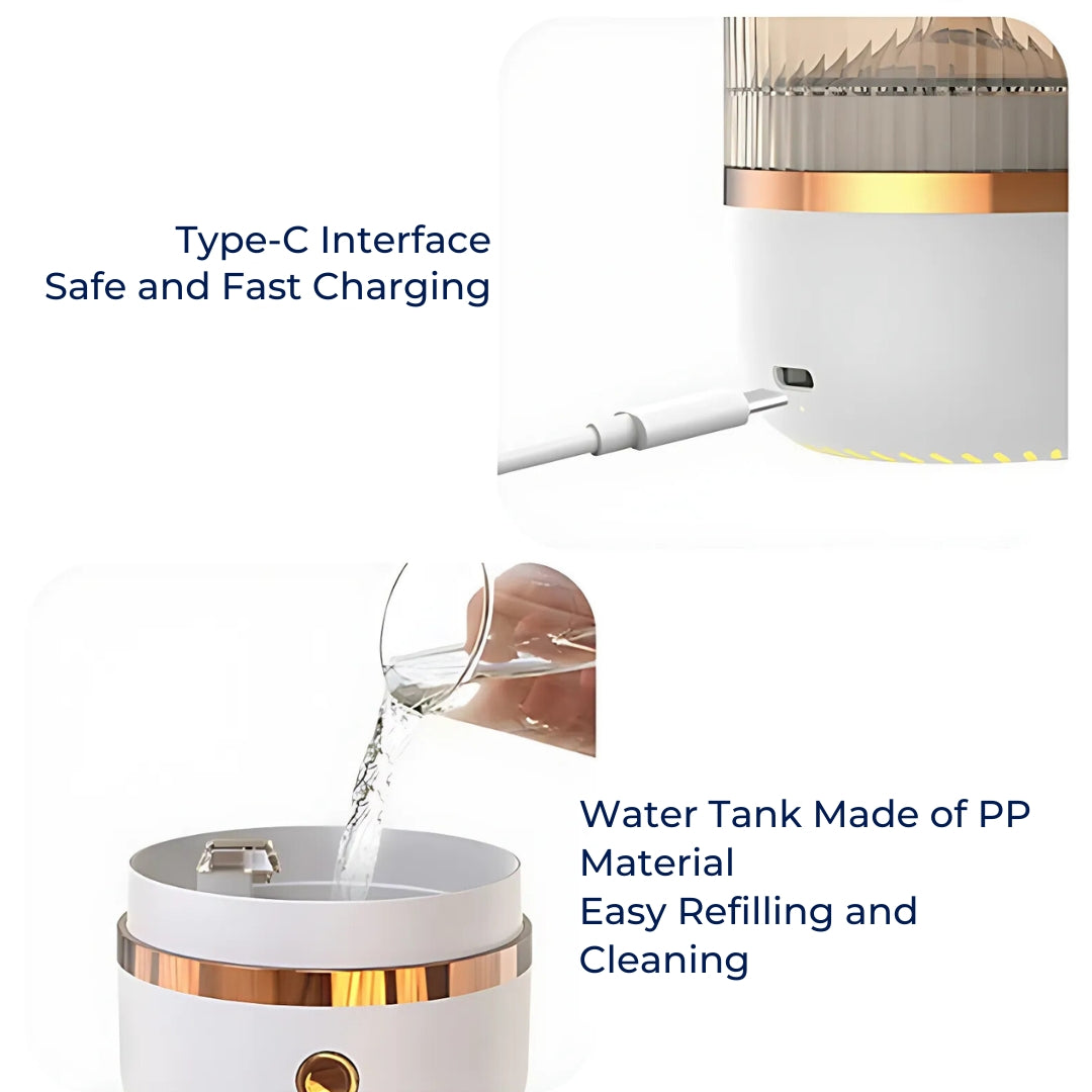 SereniGlow Crystal Salt Humidifier | USB Aroma Diffuser – Night Light & Air Purifier – For Relaxation, Stress Relief & Improved Air Quality Bowlift
