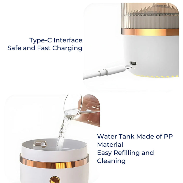 SereniGlow Crystal Salt Humidifier | USB Aroma Diffuser – Night Light & Air Purifier – For Relaxation, Stress Relief & Improved Air Quality Bowlift
