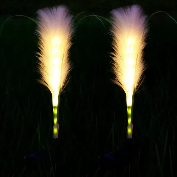 BowLift | Decorative Rattan Garden Lighting – Solar Lamp in Grass Design for Outdoor Use