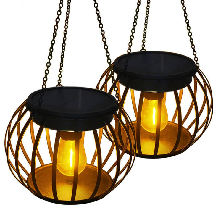 Solar Pumpkin Lantern Design LED Outdoor Hanging Decorative Light | Bowlift