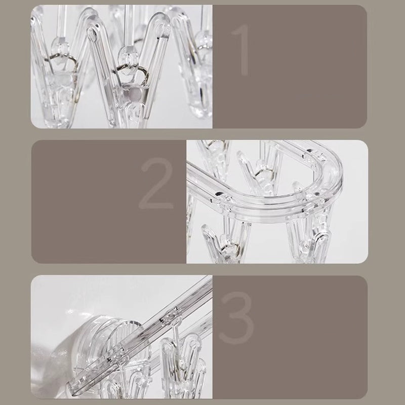 BowLift | Suction cup collapsible clothes hanger with clip