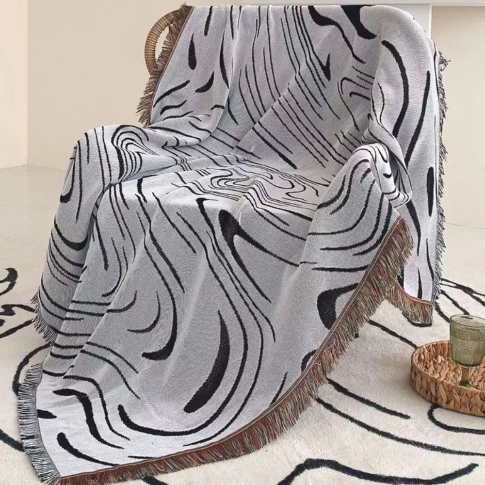 BowLift | Marble Woven Throw Blanket