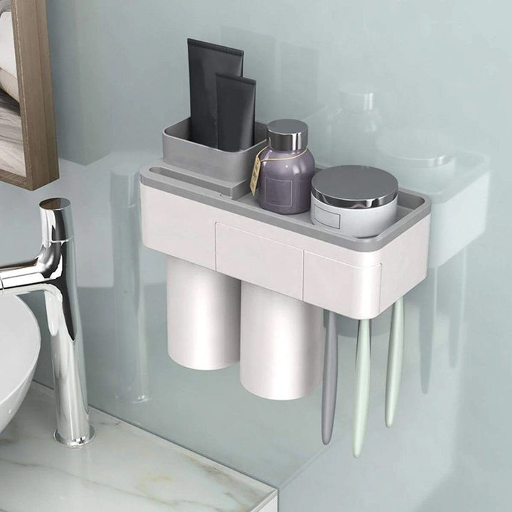 BowLift | Practical toothbrush holder set with toothpaste dispenser