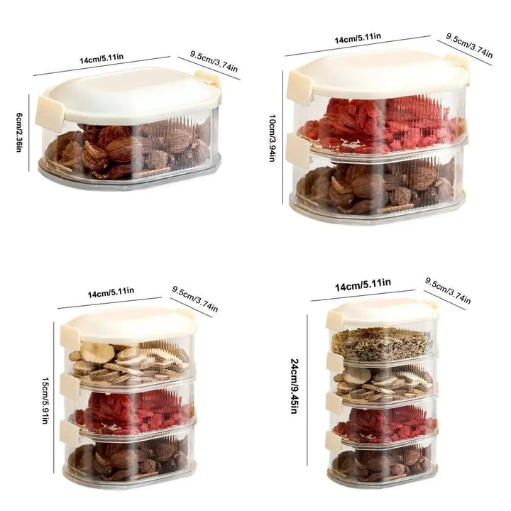 Spice box set stackable with lid | Bowlift