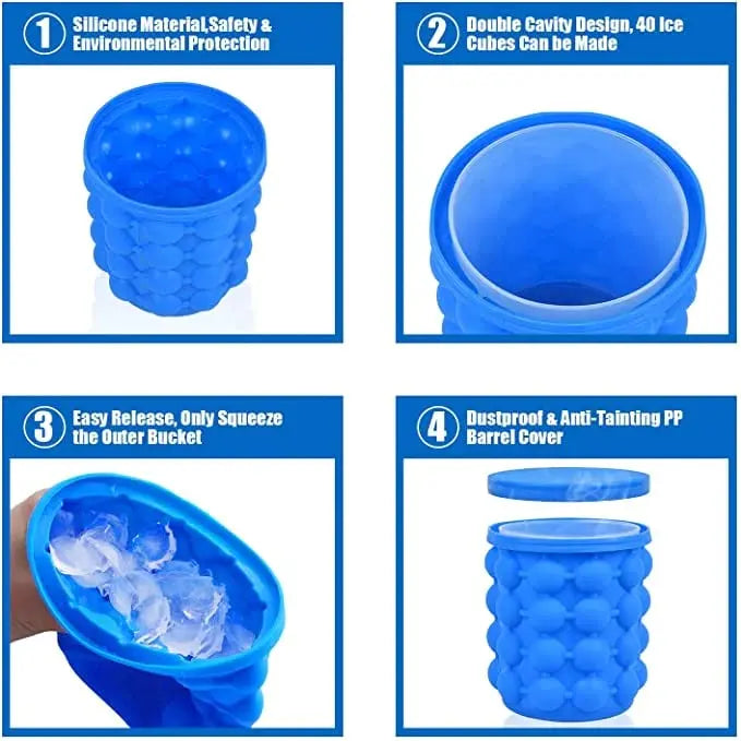 BowLift | Space-saving ice cube container with lid