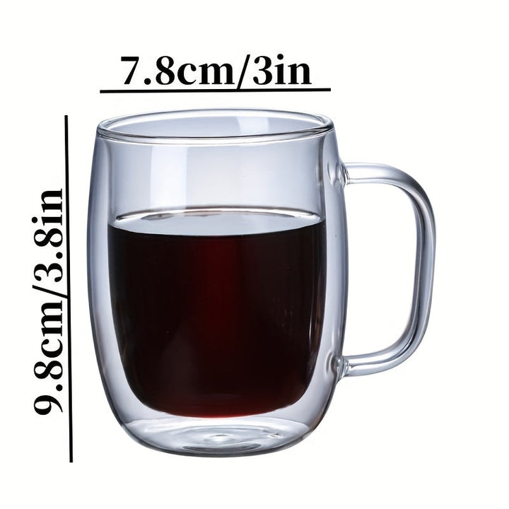 ThermoSip Double-Walled Glass Mug – Borosilicate Glass, Heat Resistant & Elegant | Bowlift