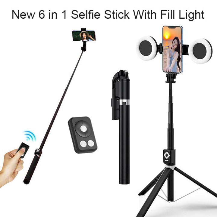 BowLift | New 6 in 1 Selfie Stick With Fill Light