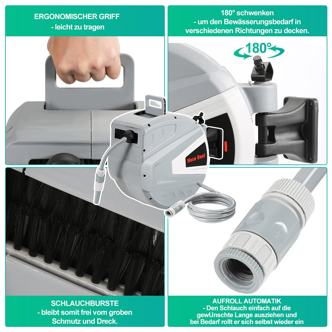 Hose reel water hose reel with hand shower garden hose | Bowlift