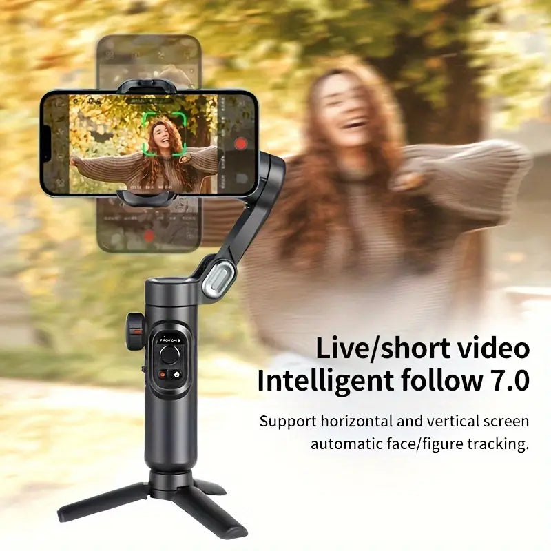 BowLift | SmartPro Handheld Gimbal Stabilizer - Foldable Smartphone Video Vlog PTZ Stabilizer for iPhone, Android, and Samsung