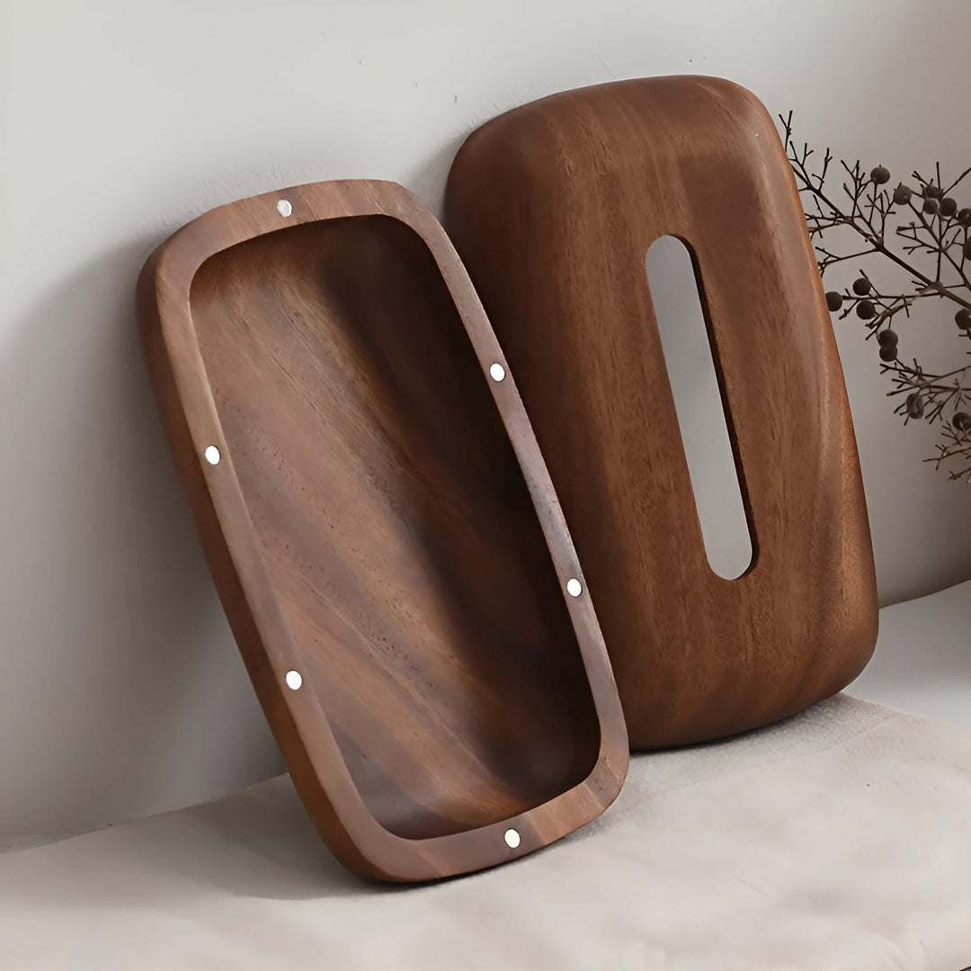 Tissue box made of walnut wood – Elegant and functional | Stylish home accessory | Bowlift