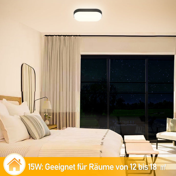 15W LED Moisture-Proof Light IP54 2 Pieces | Bowlift