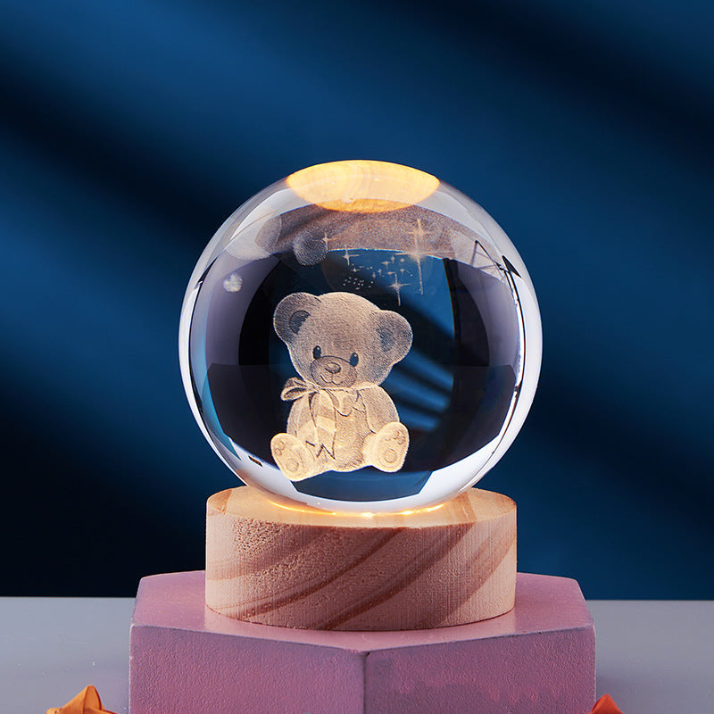 3D Crystal Ball Night Lamp Bowlift