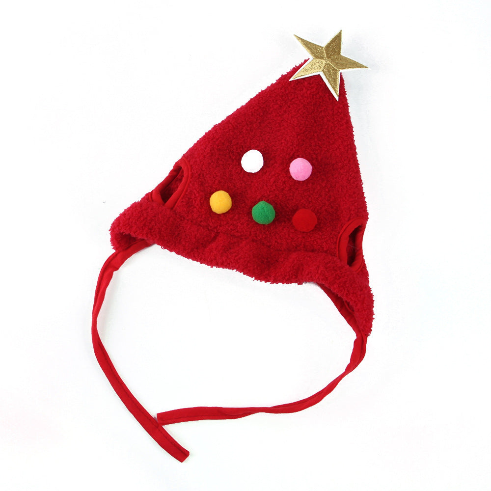 BowLift | Christmas Pet Hat with Fluff and Golden Edge