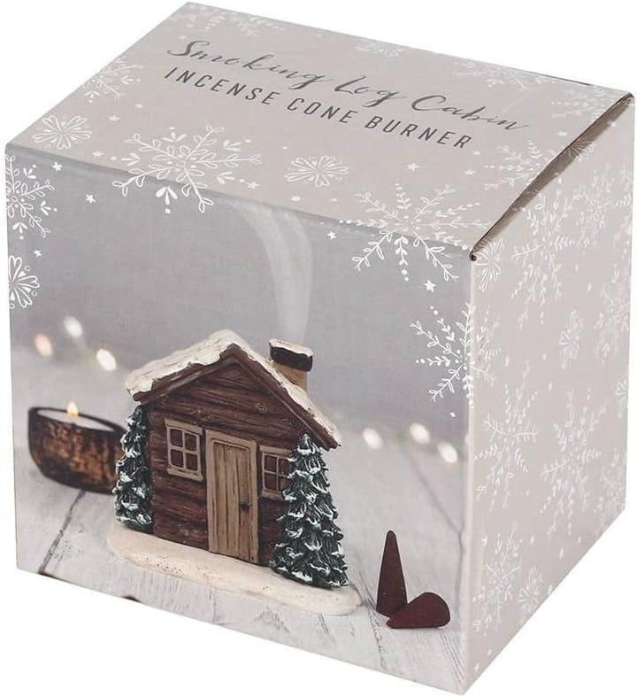 BowLift | Log Cabin Snowy Winter Incense Cone Burner