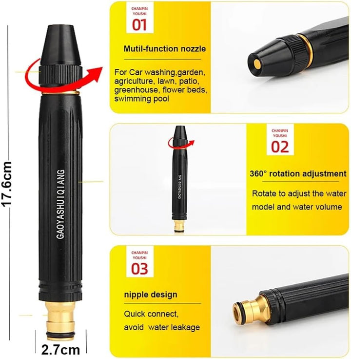 Garden Hose Power Nozzle — End dirt and shine in seconds like a pro! | Bowlift