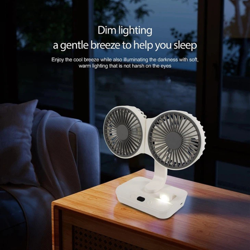 Rechargeable fan with double head | Bowlift