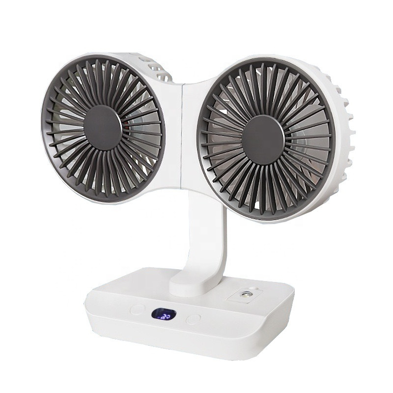 Rechargeable fan with double head | Bowlift