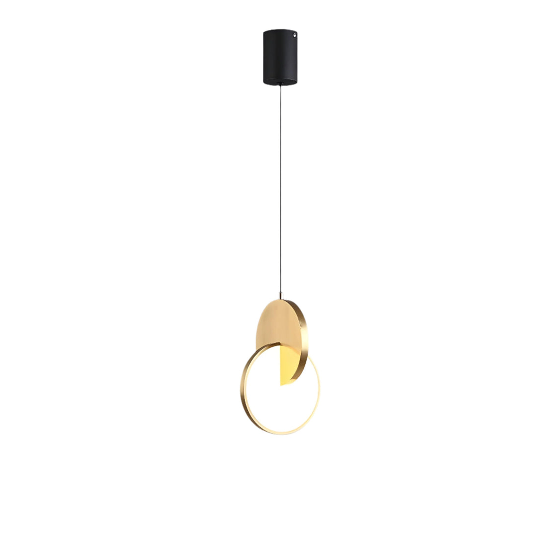 Modern Scandinavian LED Pendant Lamp with Round Frame and Warm Glow Bowlift