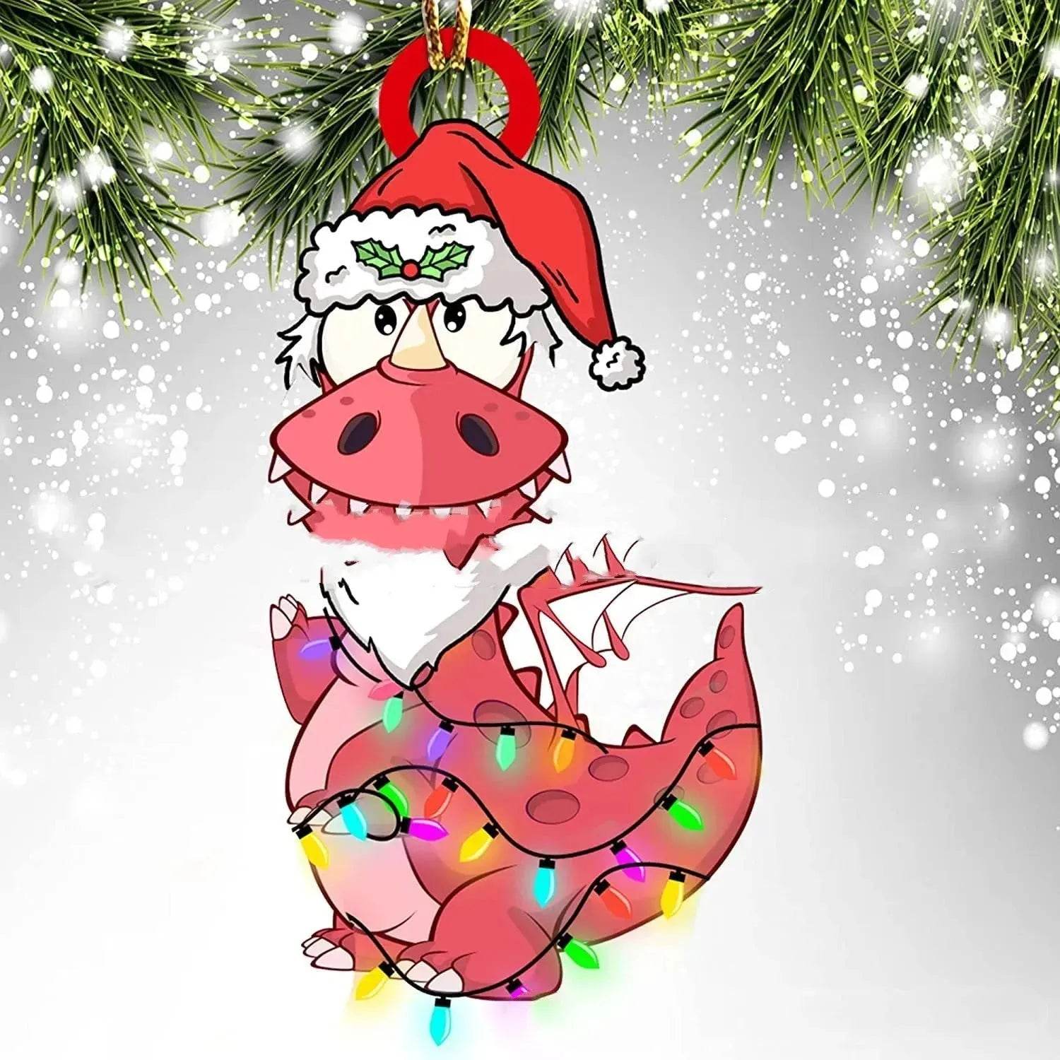 BowLift | Dinosaur Dragon Egg Christmas Decorations Pendant Acrylic