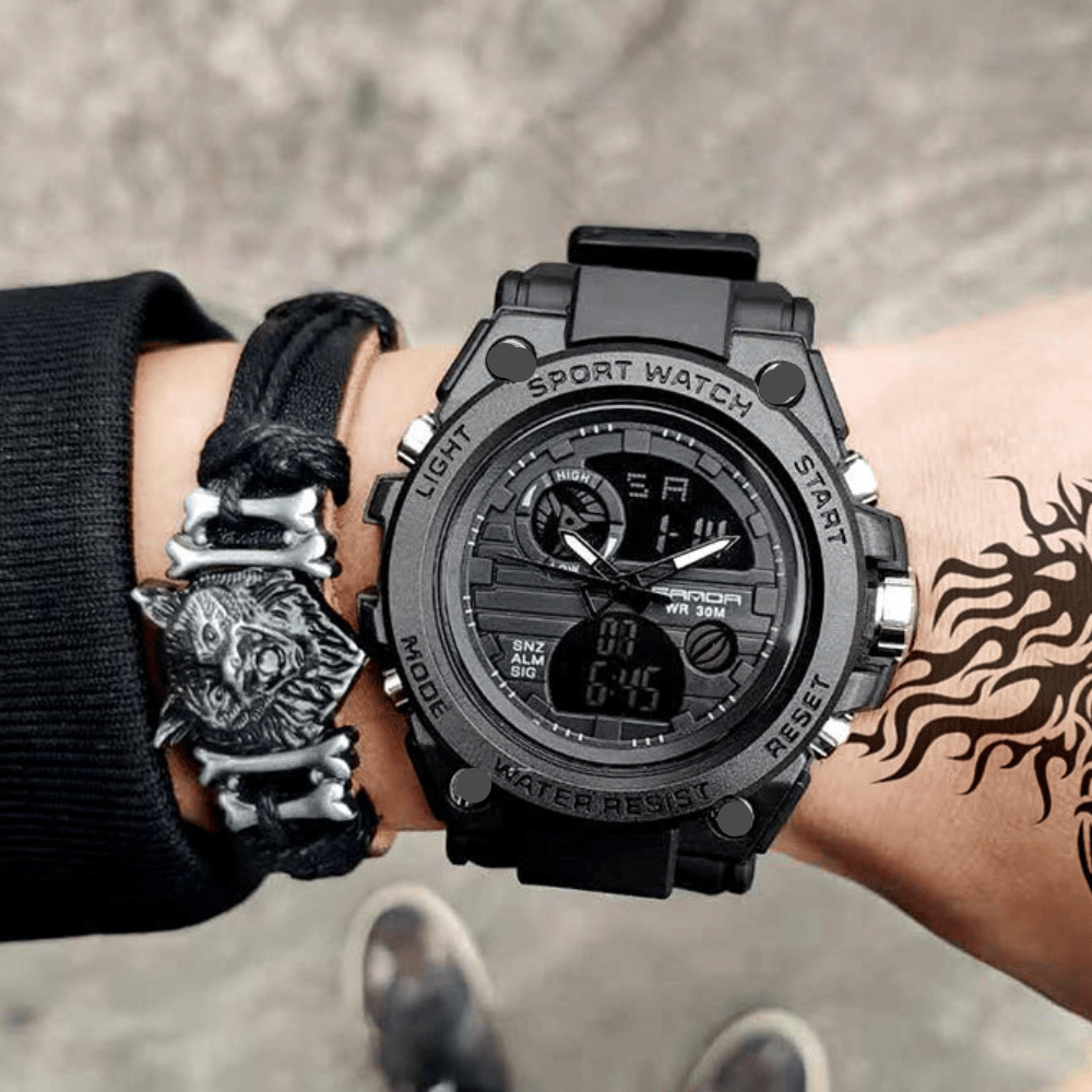 BowLift | Sporty Dual-Display Mode Multifunctional Waterproof Luminous Men's Wristwatch