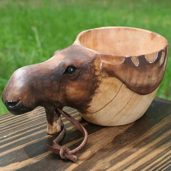 BowLift | Wooden Cup - WildSip - Handmade Animal Design - Adventurous Hydration