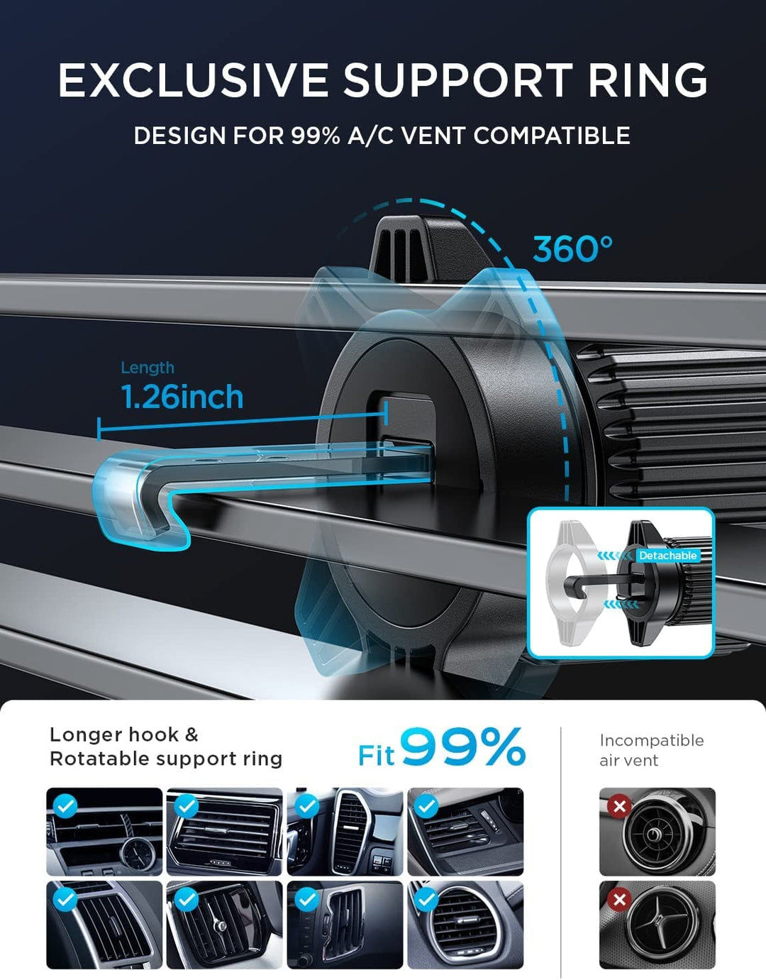 BowLift | NEW Air Vent Car Phone Mount Holder