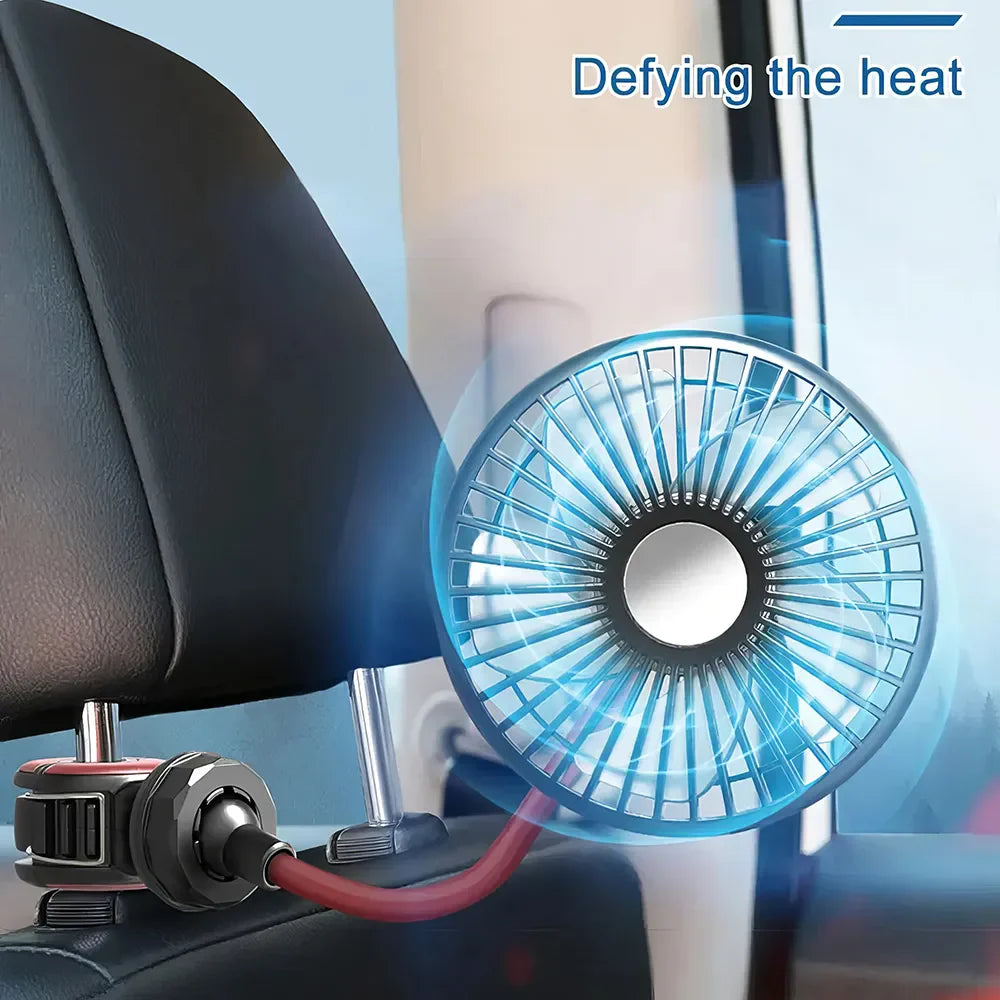 Multidirectional Car Back Seat Fan | Bowlift